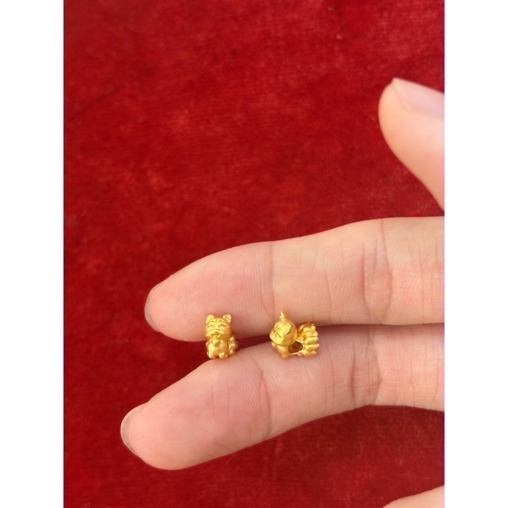 黃金 硬金九尾狐串珠 4厘/隻-細節圖2