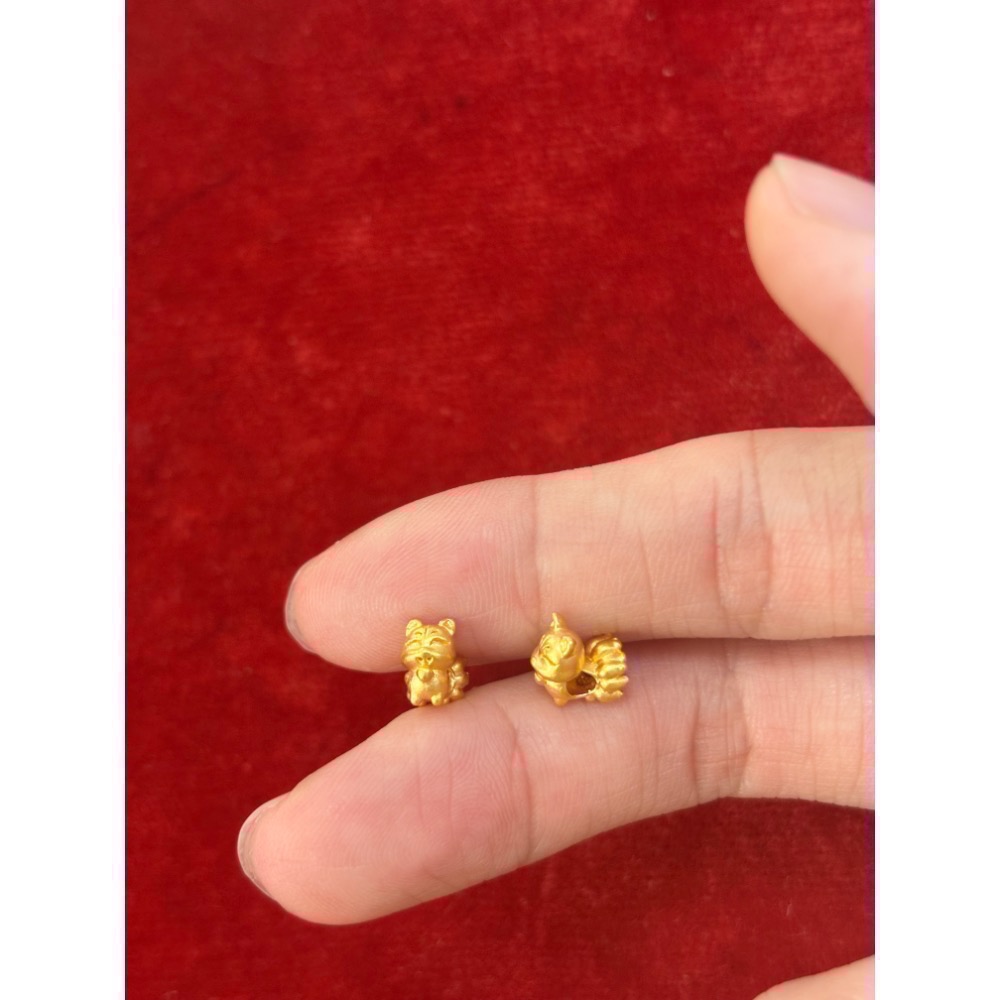 黃金 硬金九尾狐串珠 4厘/隻-細節圖2