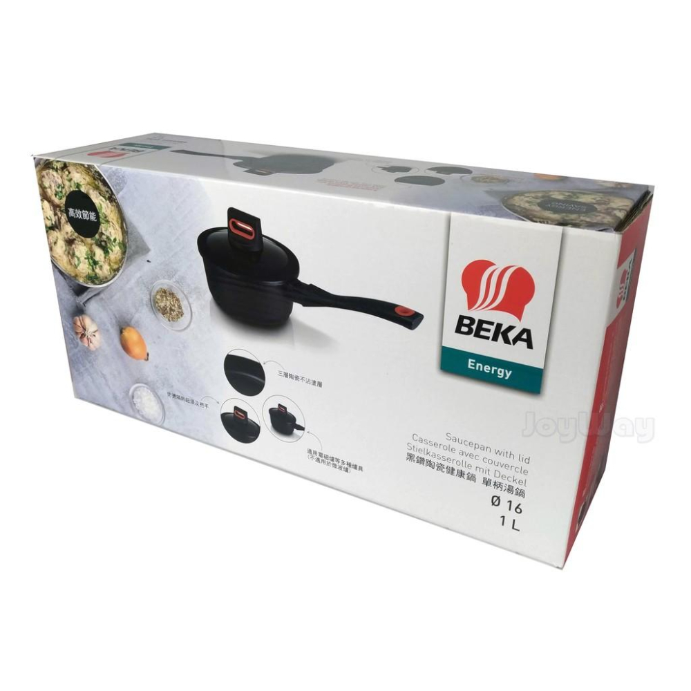德國 BEKA 貝卡 16CM 單柄鍋 黑鑽陶瓷健康鍋 1L 不沾湯鍋 湯鍋 單柄湯鍋-細節圖6