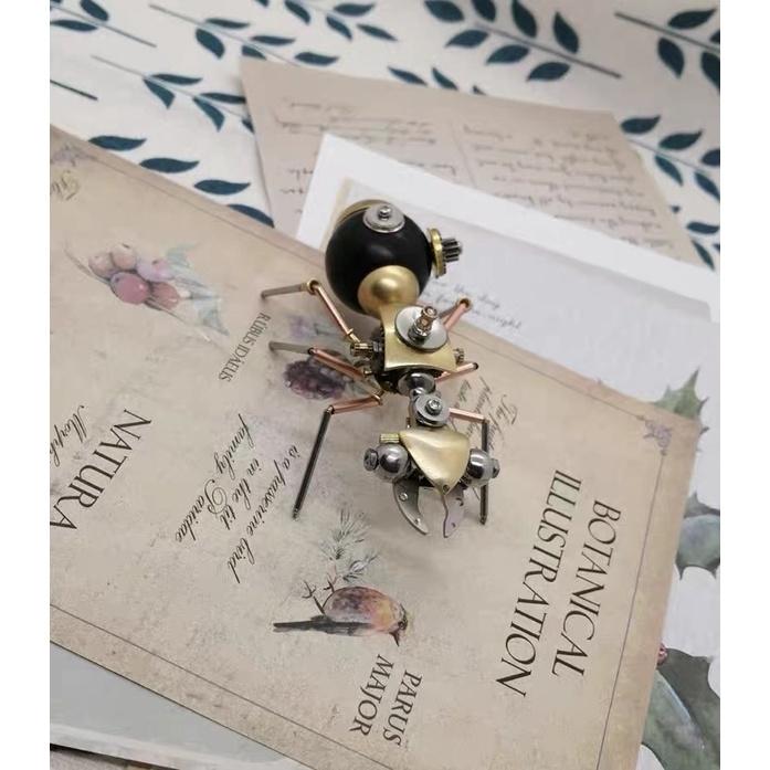 （新后爆卵）2023大黑巨山蟻機械昆蟲diy金屬拼裝模型螞蟻3D立體拼圖創意成人手工製作禮物-細節圖3