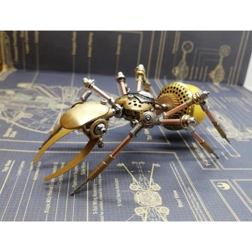 （爆卵幼繭）大黑巨山蟻機械昆蟲diy金屬拼裝模型螞蟻3D立體拼圖創意成人手工製作禮物