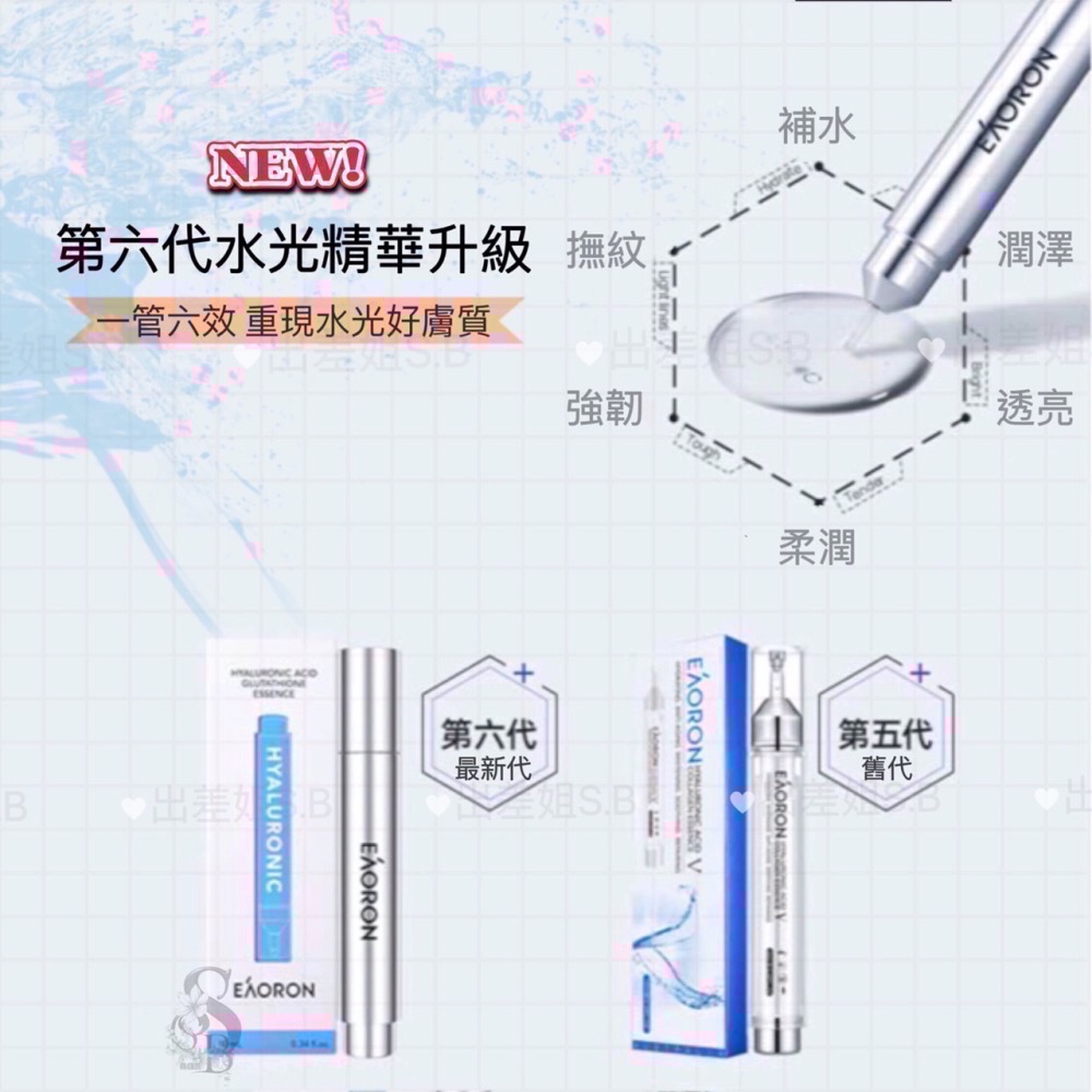 最新代新包裝 澳洲 官網同步 Eaoron 穀胱甘肽水光精華 10ml 精華 玻尿酸 水光精華 第6代 精華液-細節圖3