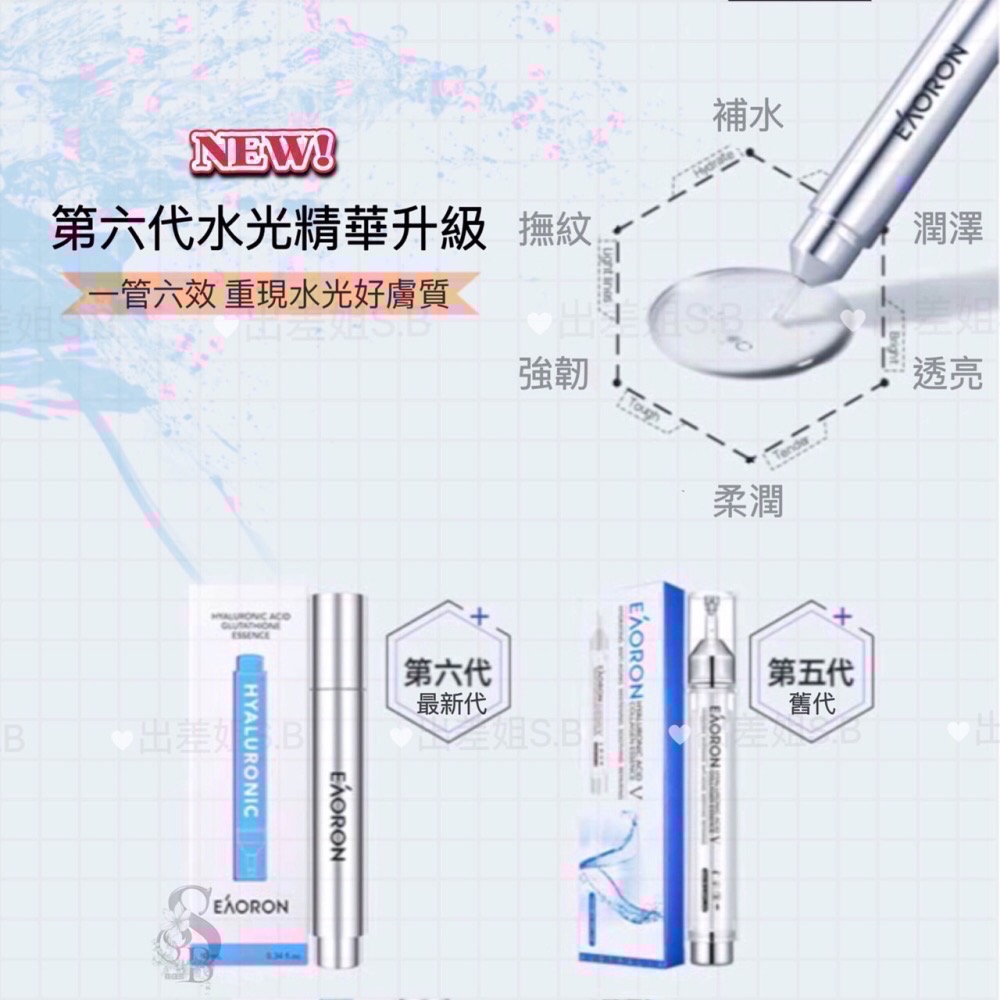 最新代新包裝 澳洲 官網同步 Eaoron 穀胱甘肽水光精華 10ml 精華 玻尿酸 水光精華 第6代 精華液-細節圖3