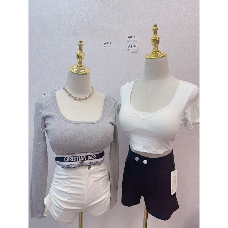 YAN女裝現貨實拍 罩杯上衣 素面上衣 素t 簡約 百搭 彩色方塊 ootd aifei ins-細節圖2