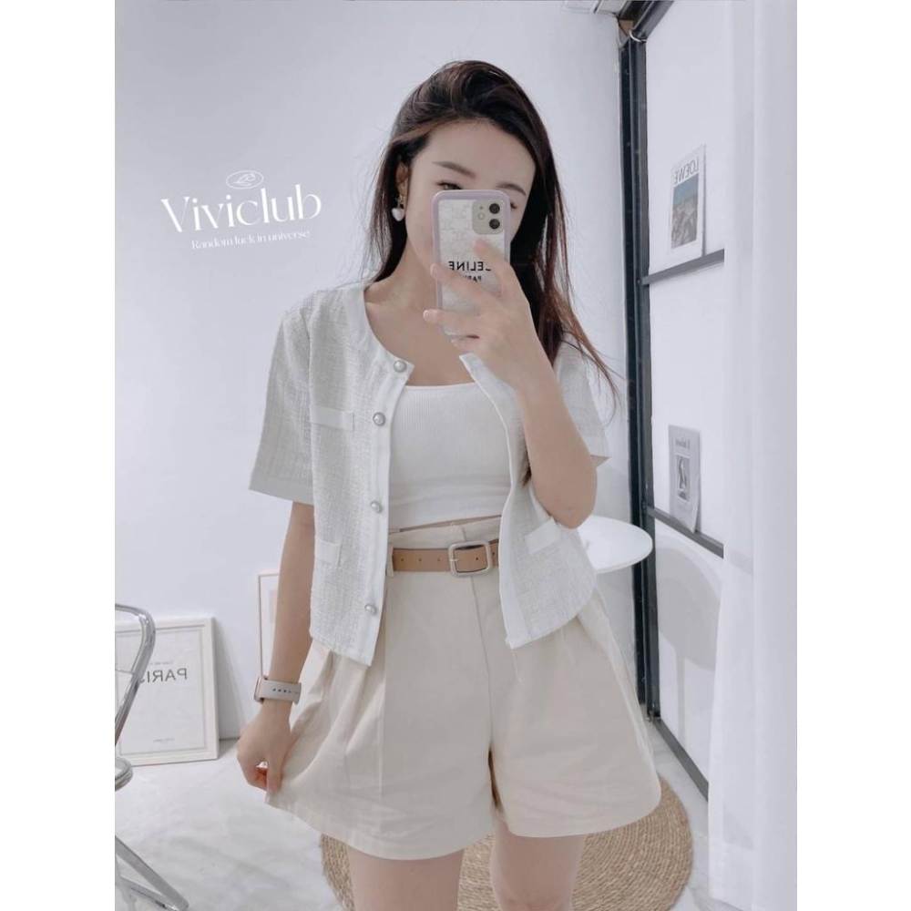 【台灣出貨】送皮帶♥鬆緊高腰皮帶短褲 高腰 顯瘦 百搭 素面 休閒 棉麻 短褲 彩色方塊 ins ootd-細節圖4