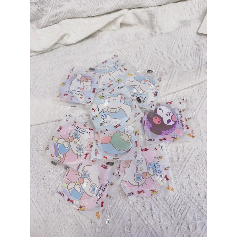🆈🅰🅽現貨實拍 ins卡通創意小圓鏡高顏值少女心便攜隨身鏡學生補妝卡通小鏡子 外出境 隨身鏡 鏡子-細節圖2