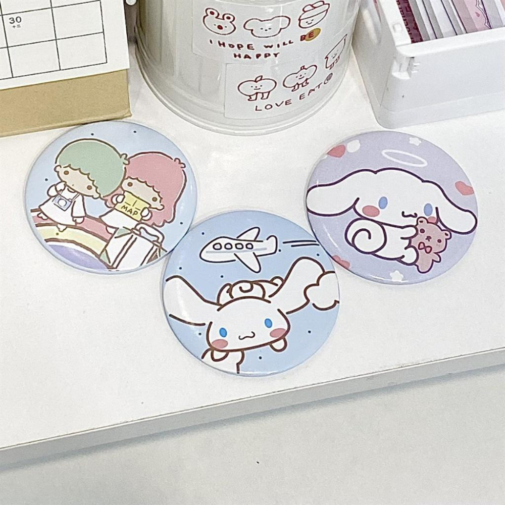 🆈🅰🅽現貨實拍 ins卡通創意小圓鏡高顏值少女心便攜隨身鏡學生補妝卡通小鏡子 外出境 隨身鏡 鏡子-細節圖4