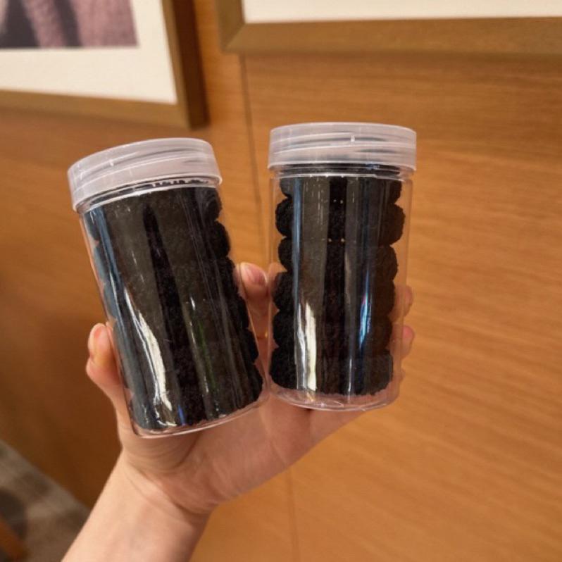 🆈🅰🅽現貨實拍 高顱頂髮圈！網美 馬尾 高彈性耐用罐裝頭繩橡皮筋女無痕紮頭髮繩學生扎高馬尾丸子頭髮圈-細節圖6