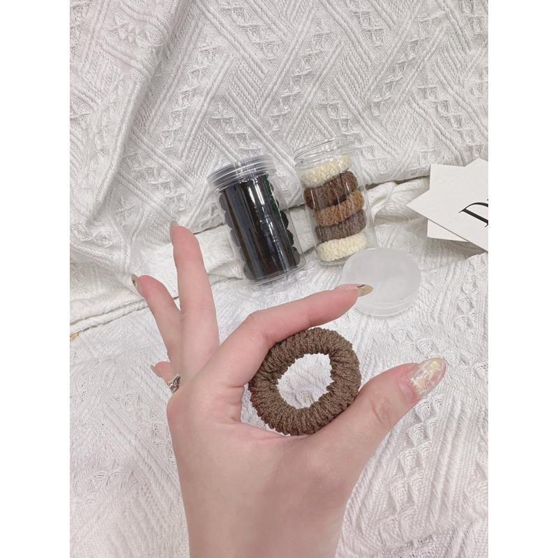 🆈🅰🅽現貨實拍 高顱頂髮圈！網美 馬尾 高彈性耐用罐裝頭繩橡皮筋女無痕紮頭髮繩學生扎高馬尾丸子頭髮圈-細節圖8