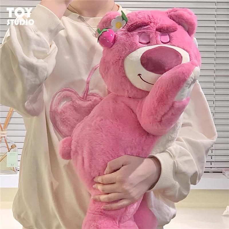 🆈🅰🅽女裝現貨實拍 草莓熊公仔超大號玩偶睡覺抱枕靠趴熊毛絨玩具娃娃生日禮物女生 交換禮物 聖誕節-細節圖3