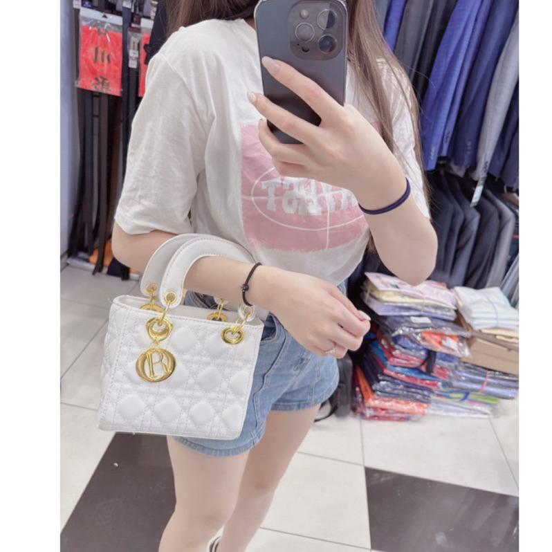 🆈🅰🅽現貨實拍 今年流行包包女2023新款時尚高級感單肩斜背包洋氣粉紅手提戴妃包-細節圖2