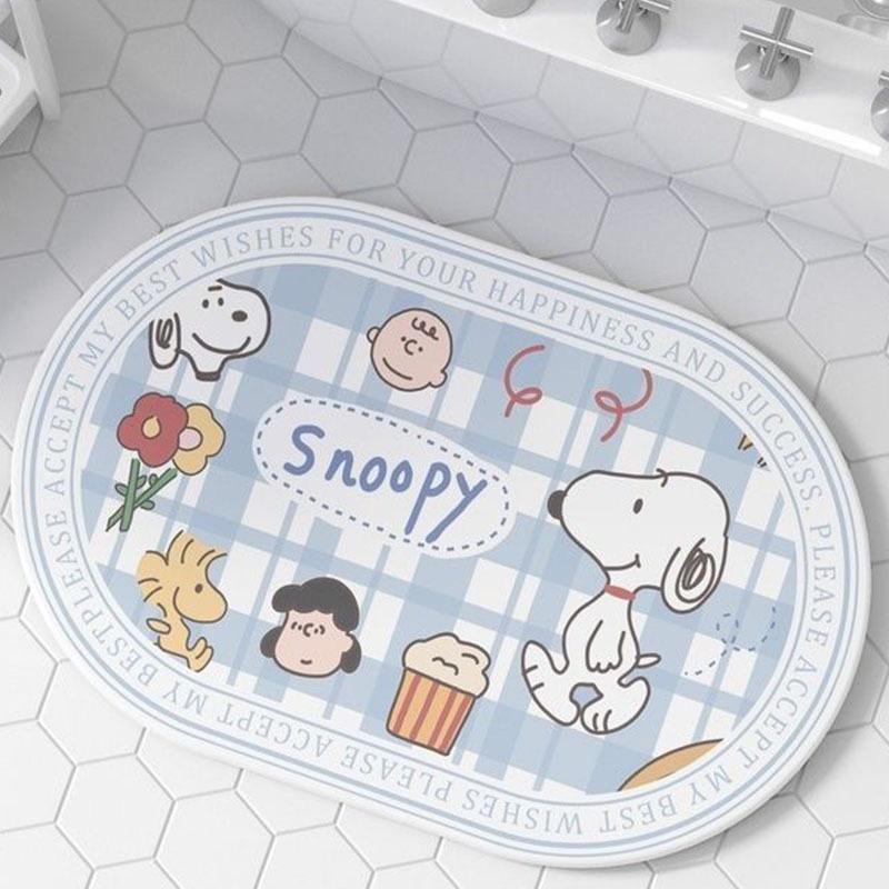 🆈🅰🅽現貨實拍 軟硅藻土 家用浴室矽藻泥吸水地墊腳墊速乾廁所洗手間門墊防滑玄關 史努比 飛天小女警-細節圖2