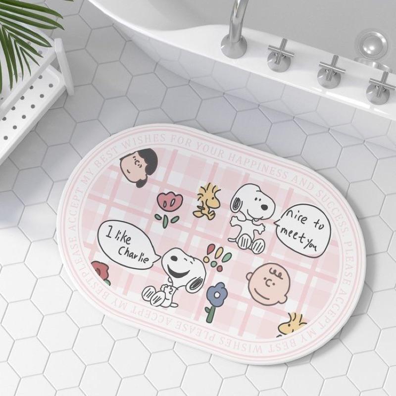 🆈🅰🅽現貨實拍 軟硅藻土 家用浴室矽藻泥吸水地墊腳墊速乾廁所洗手間門墊防滑玄關 史努比 飛天小女警-細節圖3