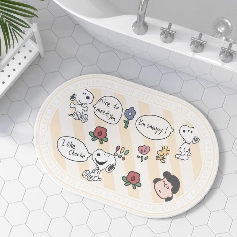 🆈🅰🅽現貨實拍 軟硅藻土 家用浴室矽藻泥吸水地墊腳墊速乾廁所洗手間門墊防滑玄關 史努比 飛天小女警-細節圖4