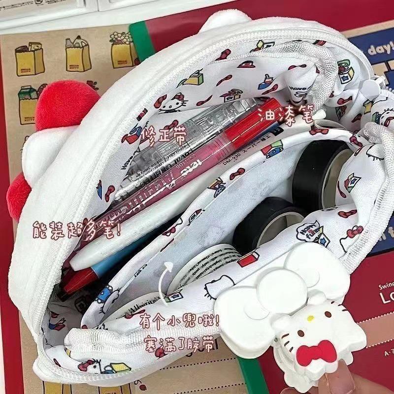 🆈🅰🅽現貨秒出 日係可愛卡通小狗貓咪筆袋大容量閨蜜情侶文具袋化妝包收納袋-細節圖3