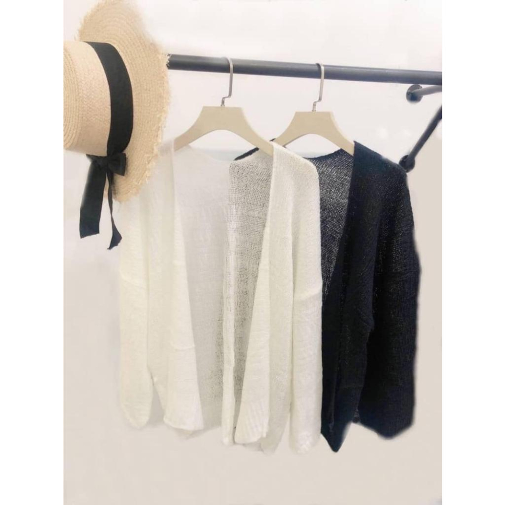 🆈🅰🅽現貨秒出 奶奶柔柔棉花糖 針織薄外套 百搭 素面 休閒 冷氣房 秋天 遮陽-細節圖3