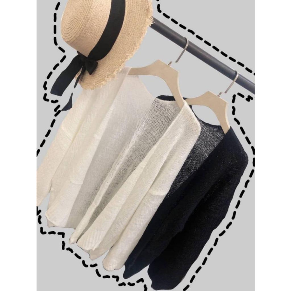 🆈🅰🅽現貨秒出 奶奶柔柔棉花糖 針織薄外套 百搭 素面 休閒 冷氣房 秋天 遮陽-細節圖4