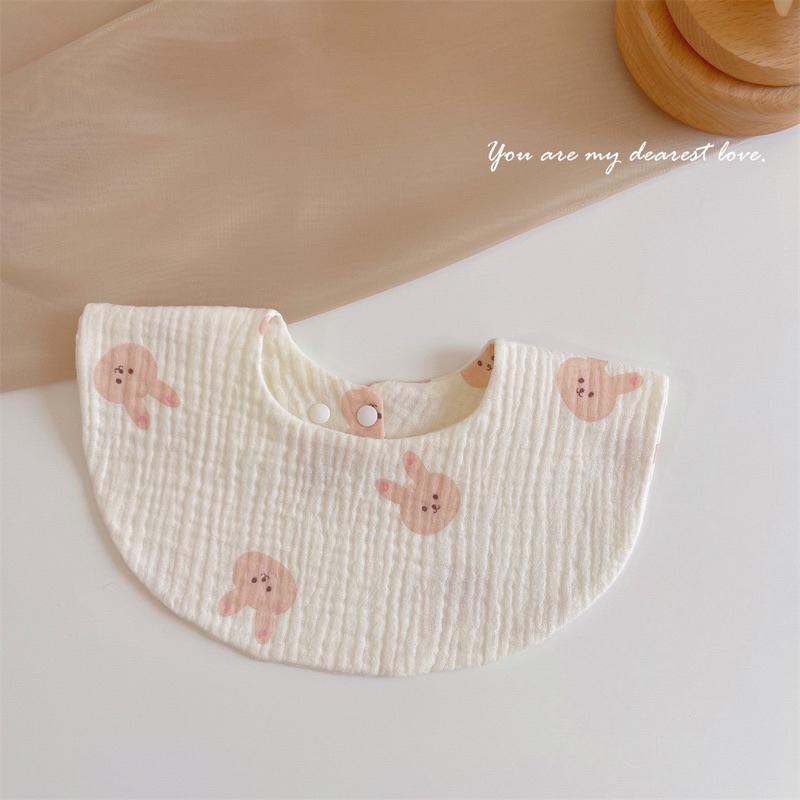 🆈🅰🅽現貨實拍 口水巾 圍兜 媽媽必備 嬰兒純棉紗布圍兜寶寶口水巾新生兒圍兜吸水防吐奶超軟夏季薄款-細節圖2