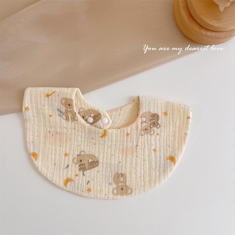 🆈🅰🅽現貨實拍 口水巾 圍兜 媽媽必備 嬰兒純棉紗布圍兜寶寶口水巾新生兒圍兜吸水防吐奶超軟夏季薄款-細節圖4