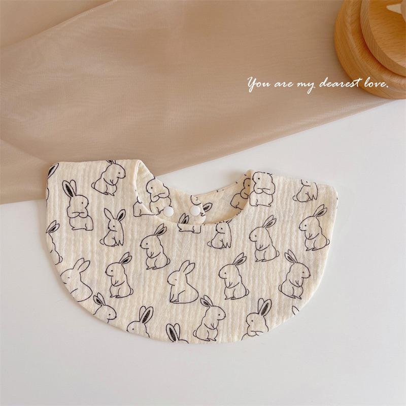 🆈🅰🅽現貨實拍 口水巾 圍兜 媽媽必備 嬰兒純棉紗布圍兜寶寶口水巾新生兒圍兜吸水防吐奶超軟夏季薄款-細節圖5