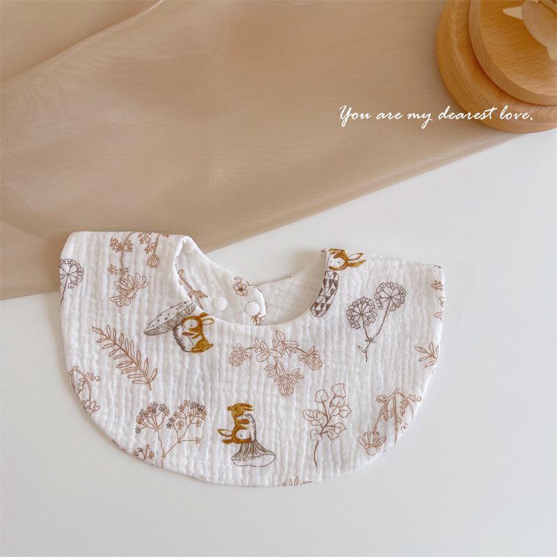 🆈🅰🅽現貨實拍 口水巾 圍兜 媽媽必備 嬰兒純棉紗布圍兜寶寶口水巾新生兒圍兜吸水防吐奶超軟夏季薄款-細節圖6