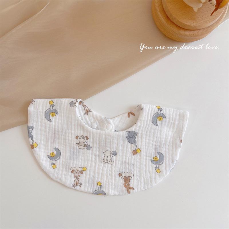 🆈🅰🅽現貨實拍 口水巾 圍兜 媽媽必備 嬰兒純棉紗布圍兜寶寶口水巾新生兒圍兜吸水防吐奶超軟夏季薄款-細節圖7