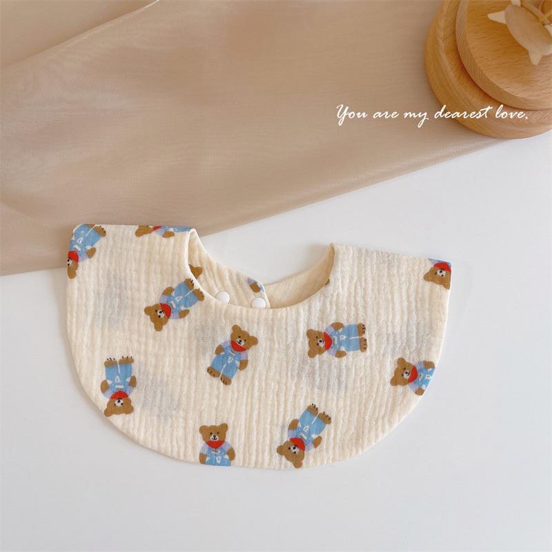 🆈🅰🅽現貨實拍 口水巾 圍兜 媽媽必備 嬰兒純棉紗布圍兜寶寶口水巾新生兒圍兜吸水防吐奶超軟夏季薄款-細節圖9