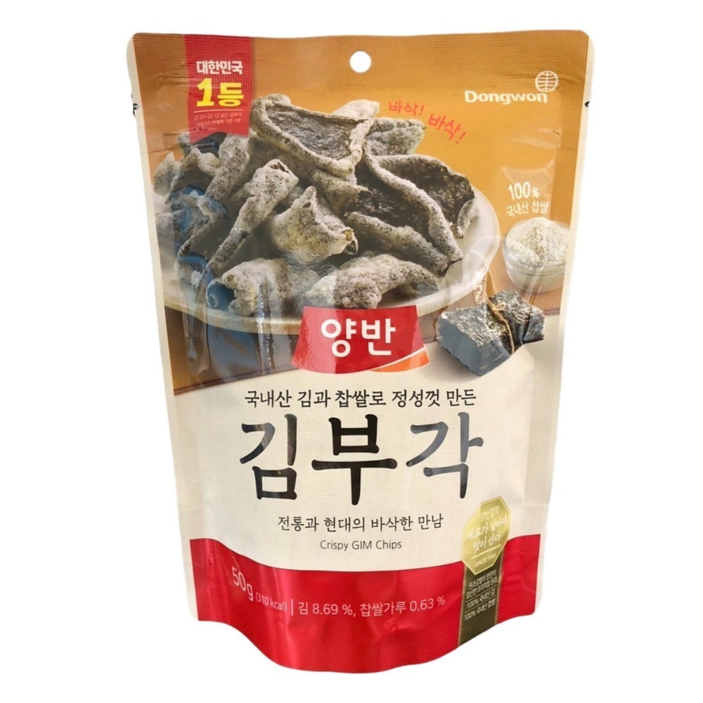 韓國 Dongwon 酥脆海苔片 原味 l 蝦風味l 蒜風味 (50g)-細節圖3