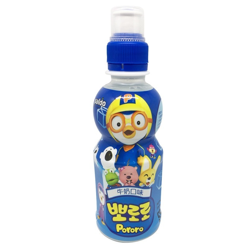 韓國 Paldo 八道 Pororo 啵樂樂乳酸飲料系列  牛奶 草莓 蘋果 熱帶水果 (235ml)-細節圖3