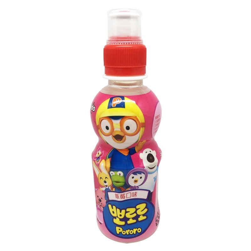 韓國 Paldo 八道 Pororo 啵樂樂乳酸飲料系列  牛奶 草莓 蘋果 熱帶水果 (235ml)-細節圖4