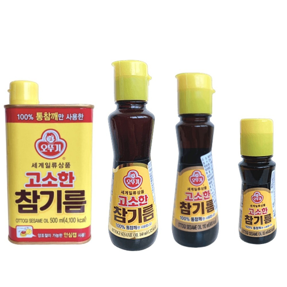 韓國 不倒翁 OTTOGI 芝麻油 55ml l 110ml l 160ml l 500ml(鐵罐）-細節圖2