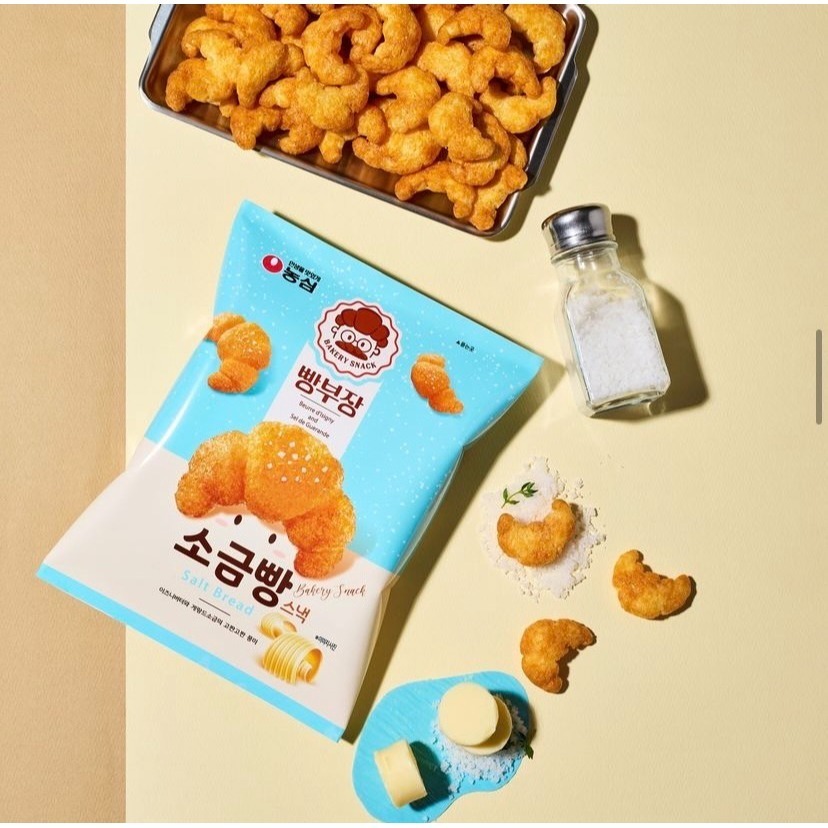 【王女婿】農心 麵包部長 鹽味奶油 l 巧克力風味 牛角麵包造型餅乾 55g-細節圖5