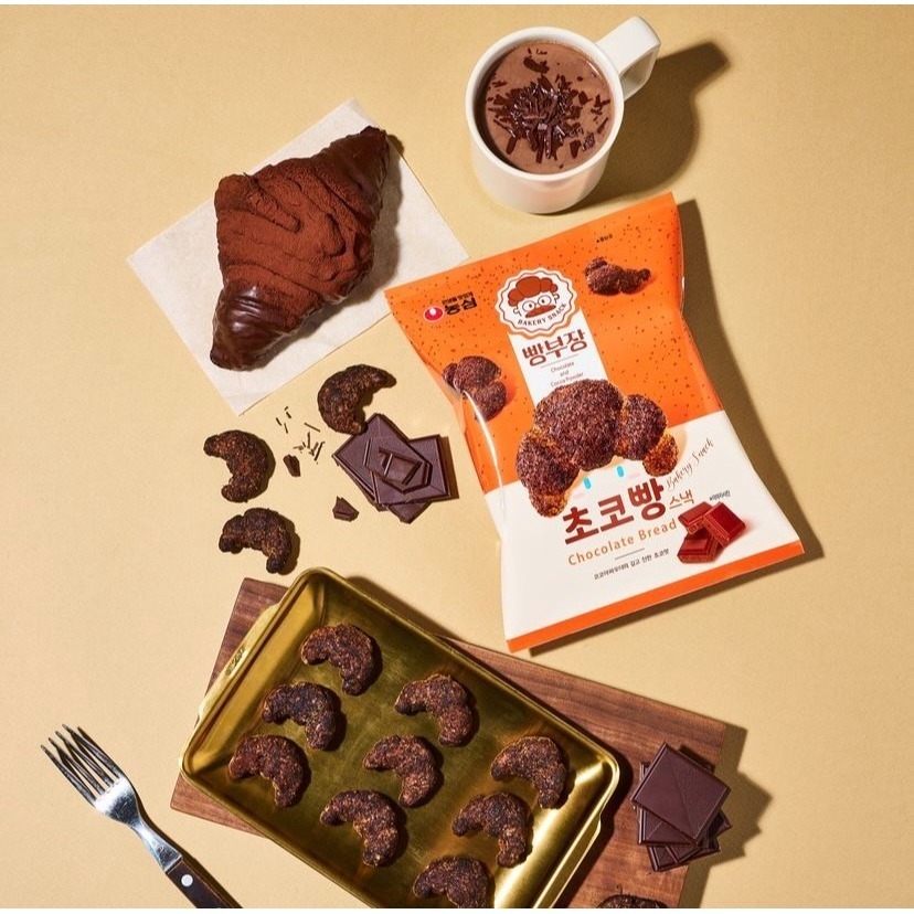 【王女婿】農心 麵包部長 鹽味奶油 l 巧克力風味 牛角麵包造型餅乾 55g-細節圖6