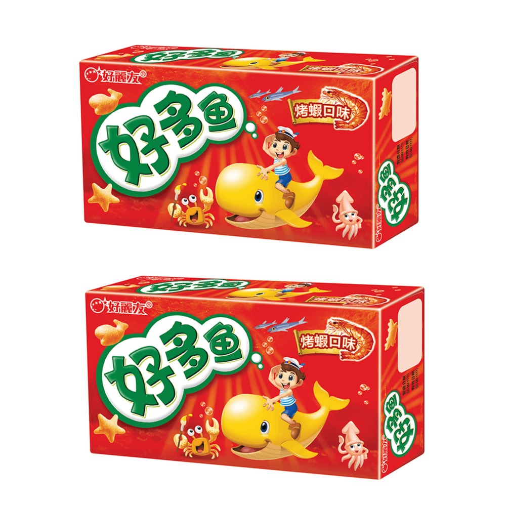 好麗友 【任2盒組】 好多魚 烤蝦風味 l 海苔風味 l 烤雞風味 好多龍 燒烤味  (30g *2盒)-細節圖2