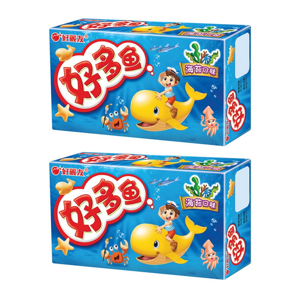 好麗友 【任2盒組】 好多魚 烤蝦風味 l 海苔風味 l 烤雞風味 好多龍 燒烤味  (30g *2盒)-細節圖3