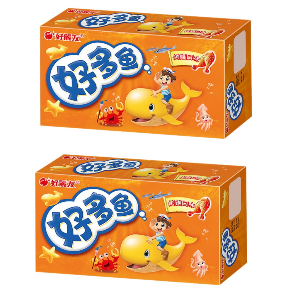 好麗友 【任2盒組】 好多魚 烤蝦風味 l 海苔風味 l 烤雞風味 好多龍 燒烤味  (30g *2盒)-細節圖4