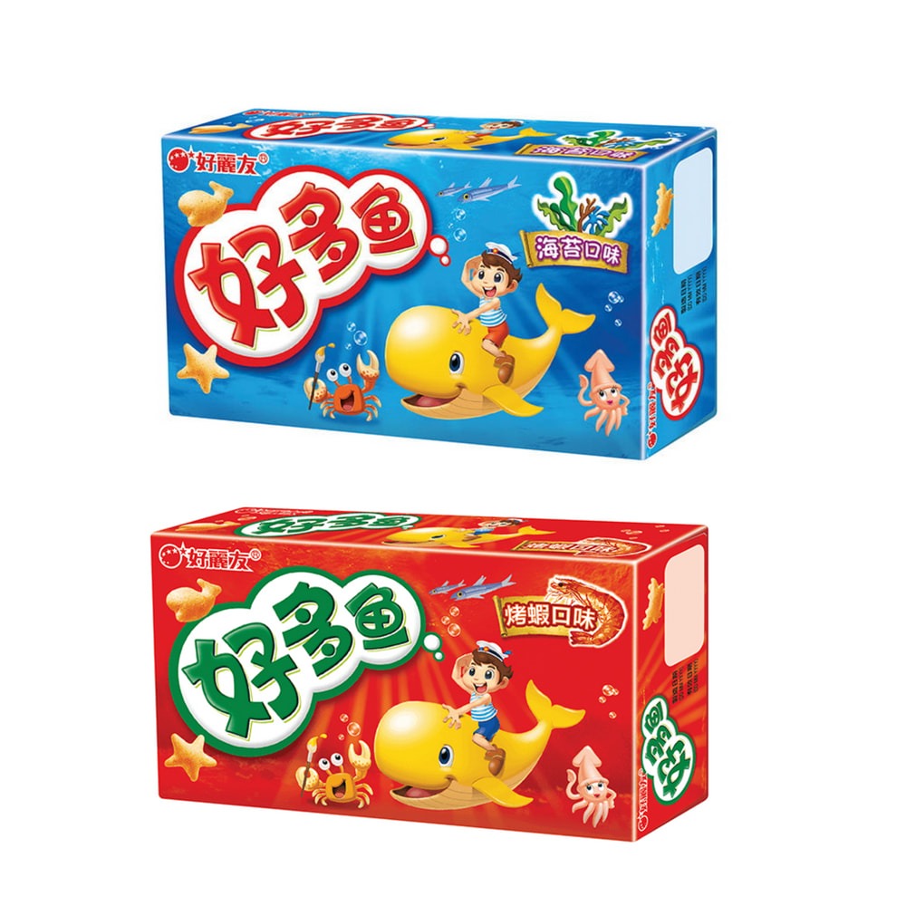 好麗友 【任2盒組】 好多魚 烤蝦風味 l 海苔風味 l 烤雞風味 好多龍 燒烤味  (30g *2盒)-細節圖6