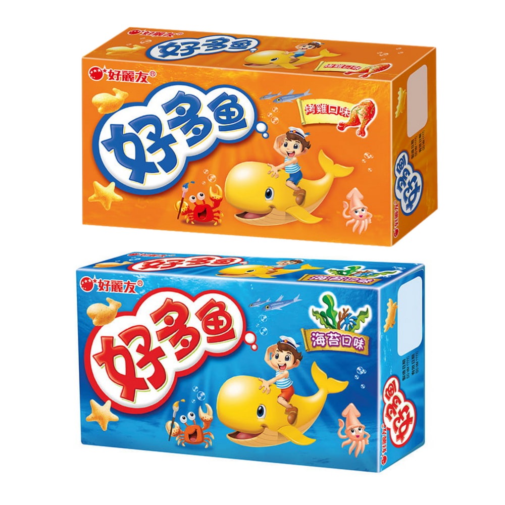 好麗友 【任2盒組】 好多魚 烤蝦風味 l 海苔風味 l 烤雞風味 好多龍 燒烤味  (30g *2盒)-細節圖7