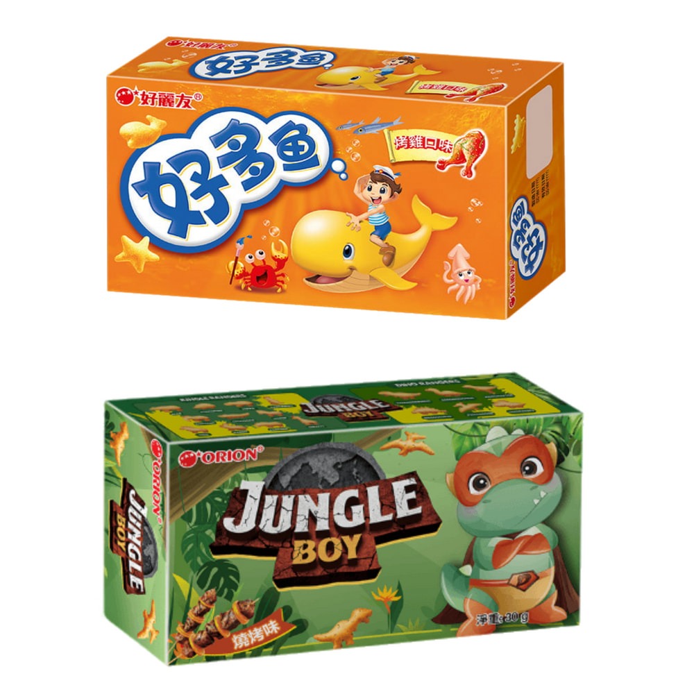好麗友 【任2盒組】 好多魚 烤蝦風味 l 海苔風味 l 烤雞風味 好多龍 燒烤味  (30g *2盒)-細節圖8