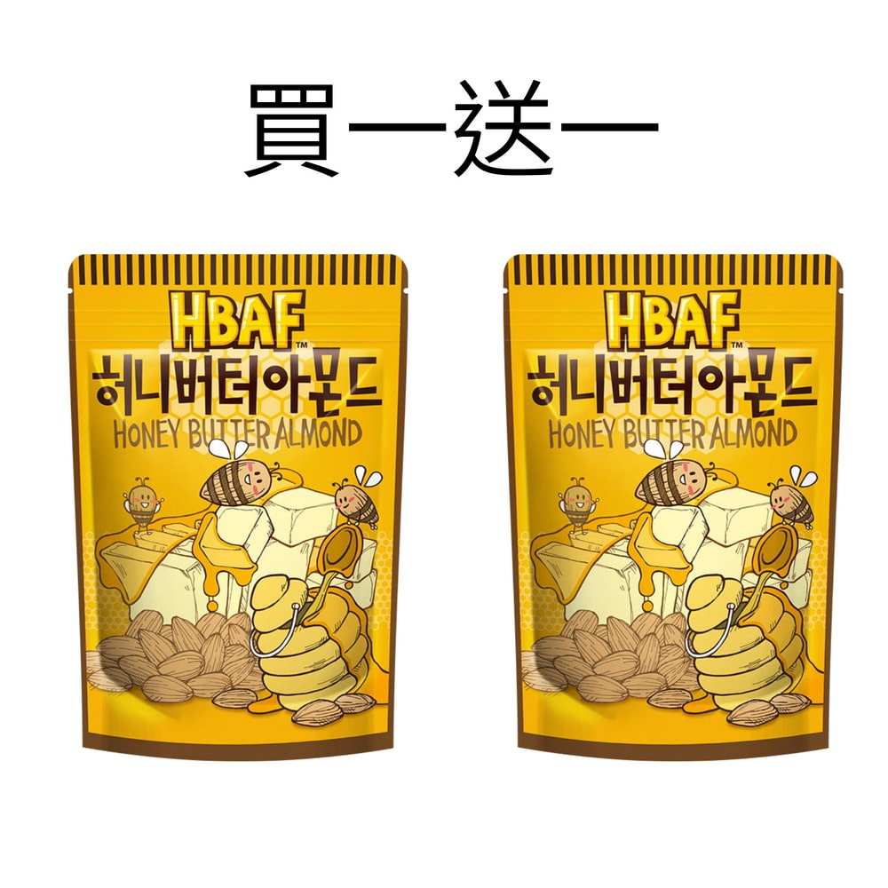 【買一送一】韓國 HBAF 蜂蜜奶油杏仁果 120g-細節圖2