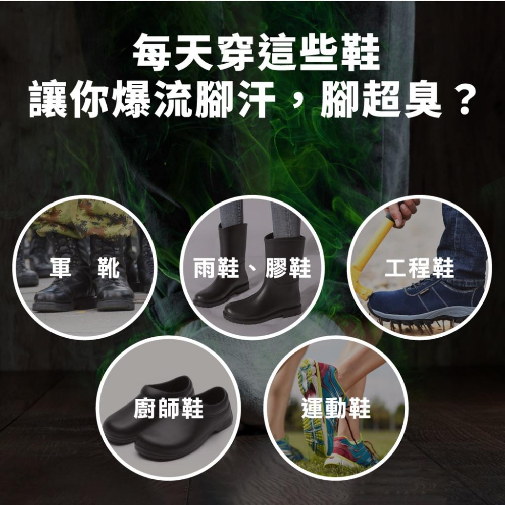 腳臭救星.軍規級-爆汗專用除腳臭神器-Ag銀離子噴噴鞋蜜粉-細節圖2