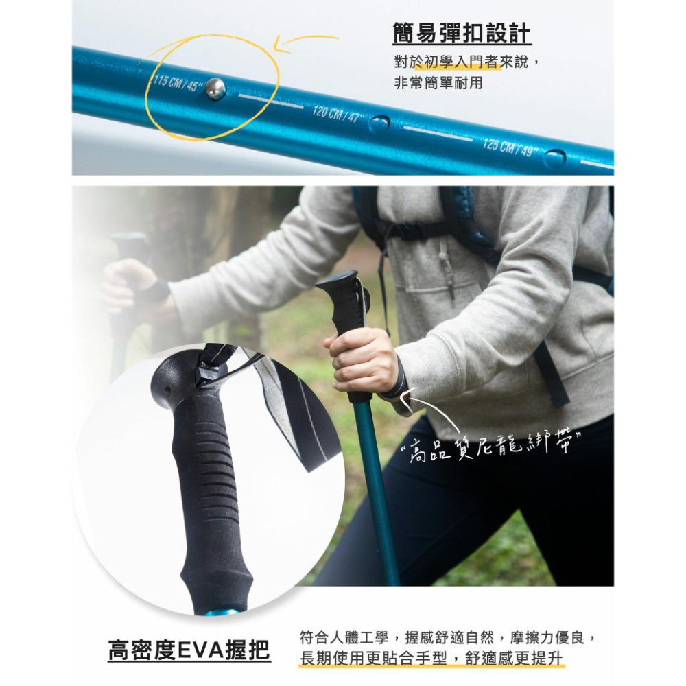 嘉義實體門市.亞伯特 AL031 入門彈扣款登山杖-單支入-細節圖8