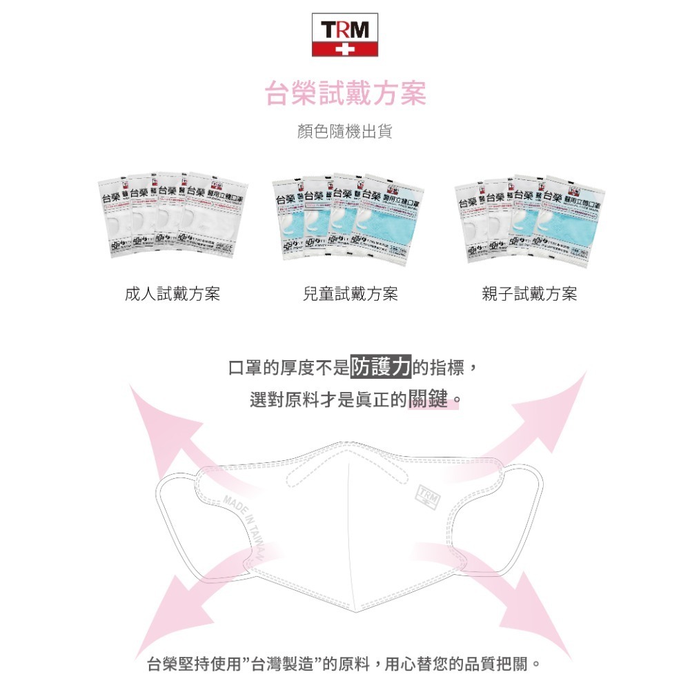 台榮 醫用立體口罩 兒童款 30入/盒-細節圖5