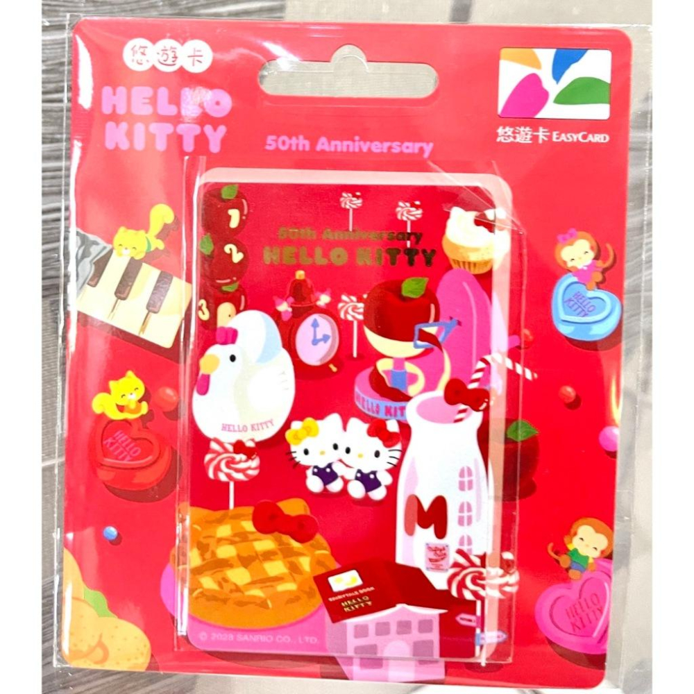 hello kitty 50th 悠遊卡 hello kitty悠遊卡 clear pink heart 50週年紀念-細節圖6