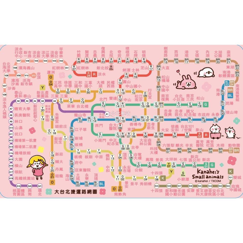 捷運網圖悠遊卡 交通卡 全新-細節圖2