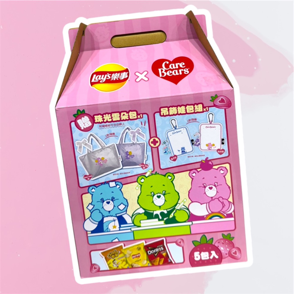 Care Bears樂事禮盒 提袋 娃包組合-細節圖2
