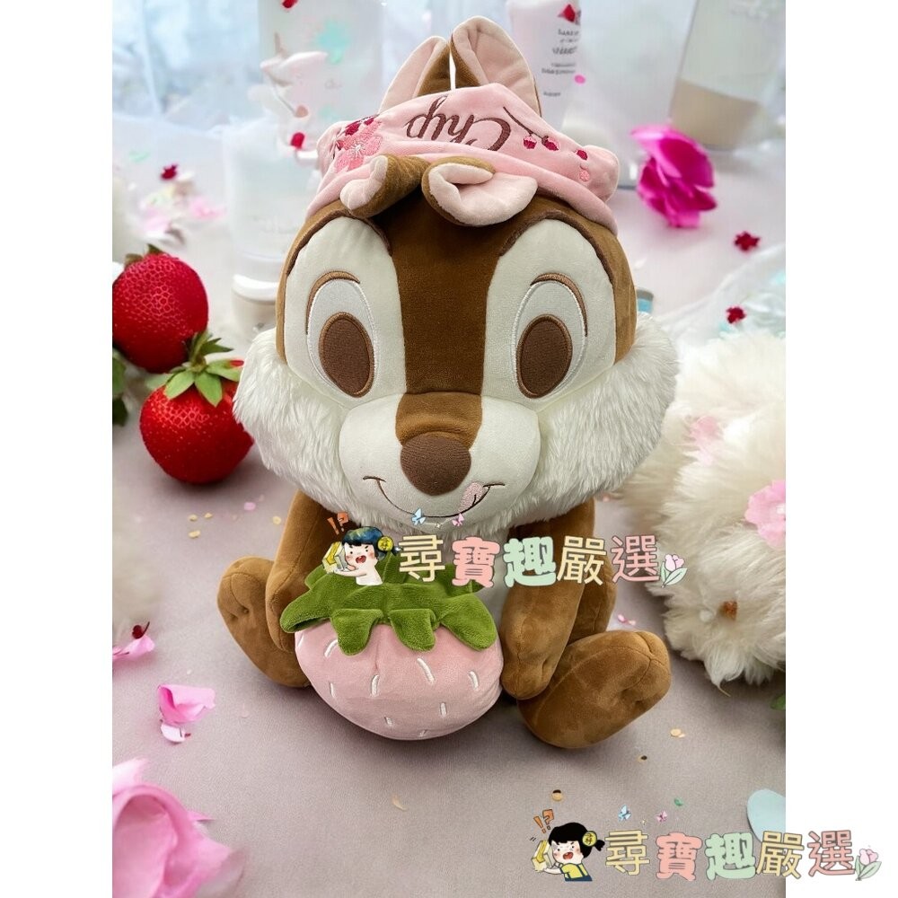 全新正版授權 有鐳標 迪士尼 櫻花版奇奇蒂蒂超大隻造型玩偶 HOLA限定款 高質感 J01-1現貨-細節圖3