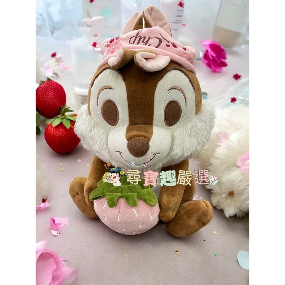 全新正版授權 有鐳標 迪士尼 櫻花版奇奇蒂蒂超大隻造型玩偶 HOLA限定款 高質感 J01-1-細節圖3