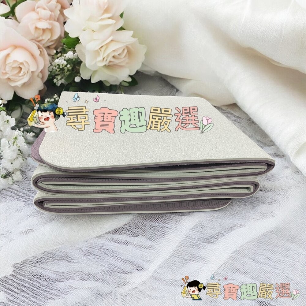 mojeer 雙紋路單色瑜珈墊  灰色/雙色瑜珈墊 蘋果綠/灰色 加厚現貨-細節圖5