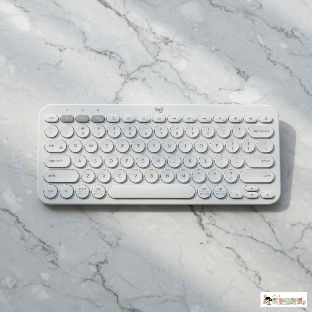 九成新 展示機 盒損 Logitech羅技 K380無線藍芽鍵盤白色/粉色/紫色/灰色 無接收器 5-5現貨-細節圖3